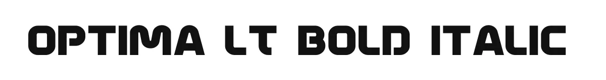 Optima LT Bold Italic font preview