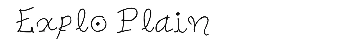 Explo Plain original font preview