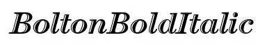 BoltonBoldItalic