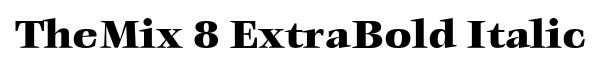 TheMix 8 ExtraBold Italic