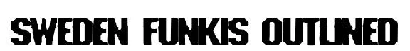 Sweden Funkis Outlined original font preview