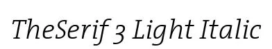 TheSerif 3 Light Italic