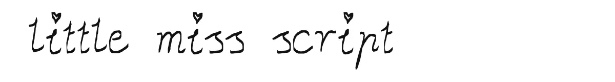 little miss script original font preview
