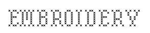 Embroidery original font preview
