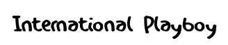 International Playboy original font preview