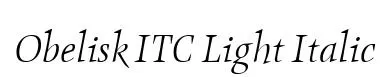 Obelisk ITC Light Italic