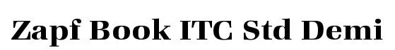 Zapf Book ITC Std Demi original font preview
