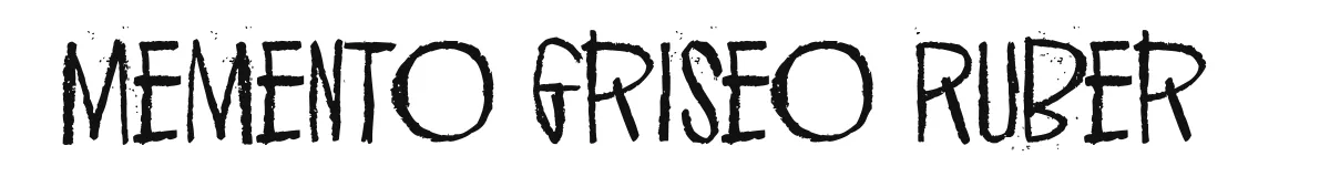 Memento Griseo Ruber font preview