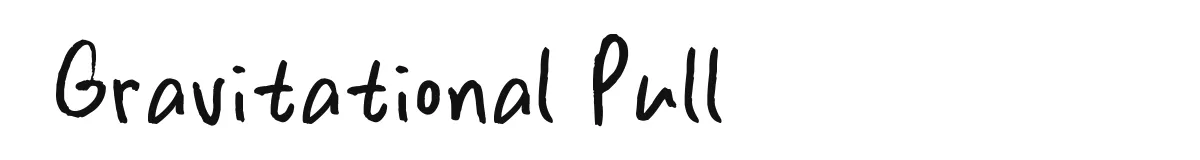 Gravitational Pull font preview