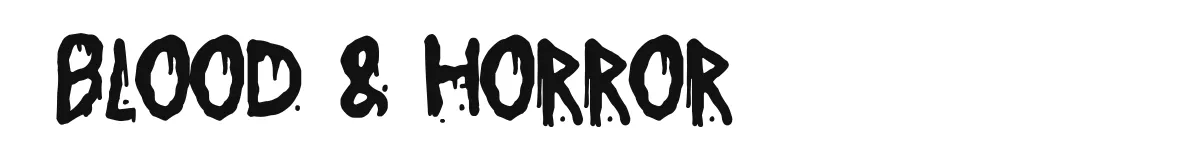 Blood & Horror original font preview