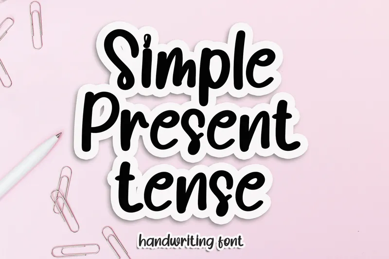 Simple Present Tense author illustration