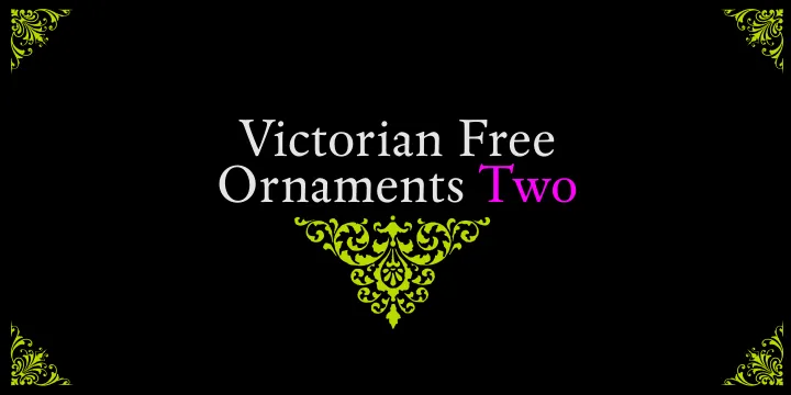 Victorian Free Ornaments Two author illustration