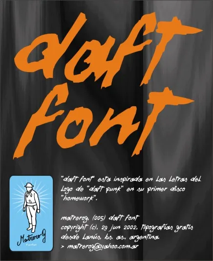 Daft Font author illustration