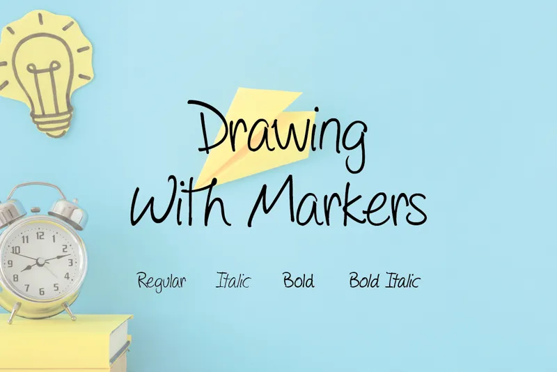 Drawing with markers author illustration