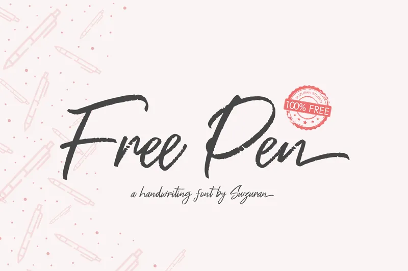 Free Pen author illustration
