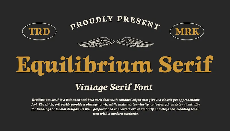 Equilibrium Serif author illustration