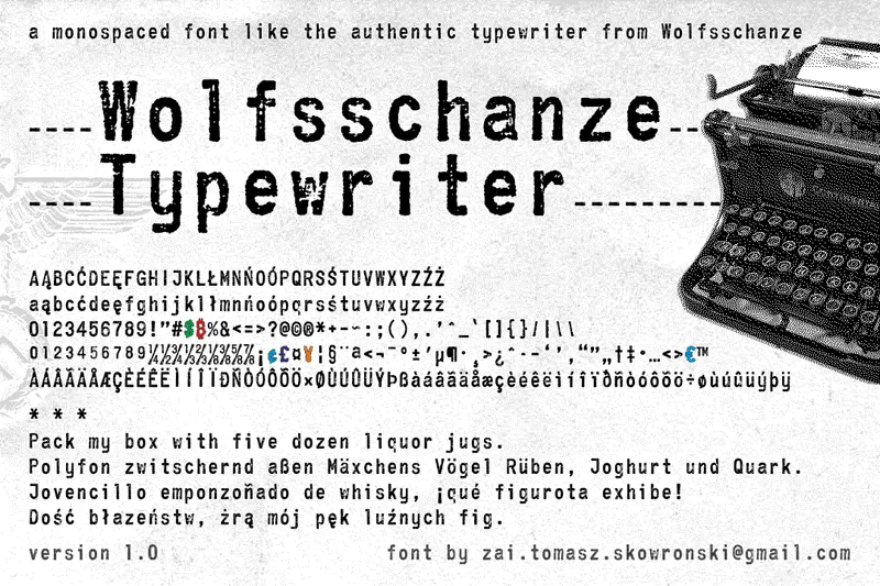 zai Wolfsschanze Typewriter author illustration