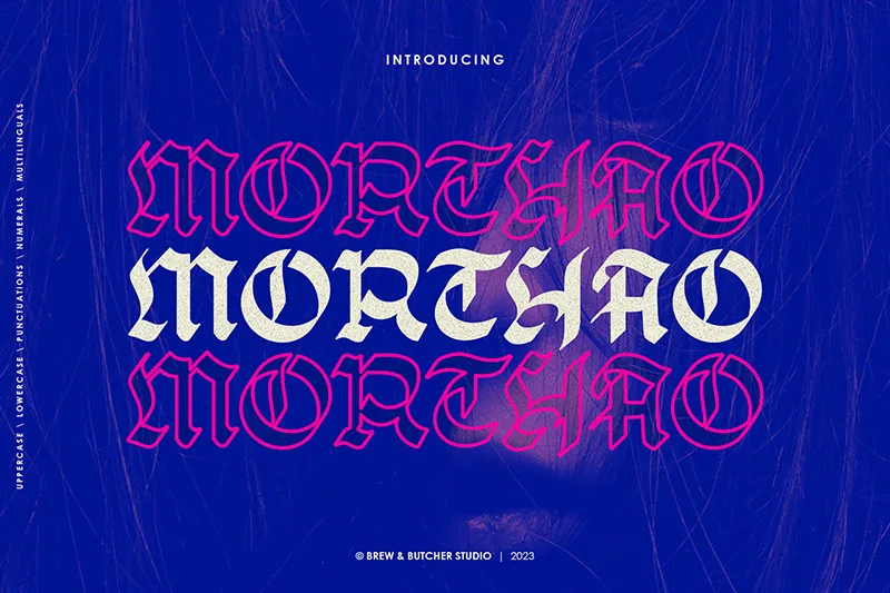 Morthao Typeface author illustration