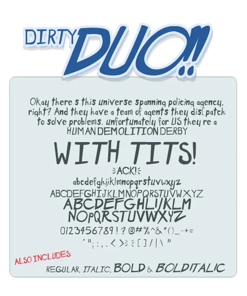 Dirty Duo author illustration