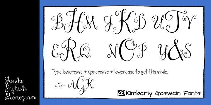 Janda Stylish Monogram author illustration