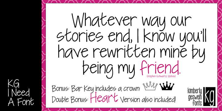 KG I Need A Font author illustration