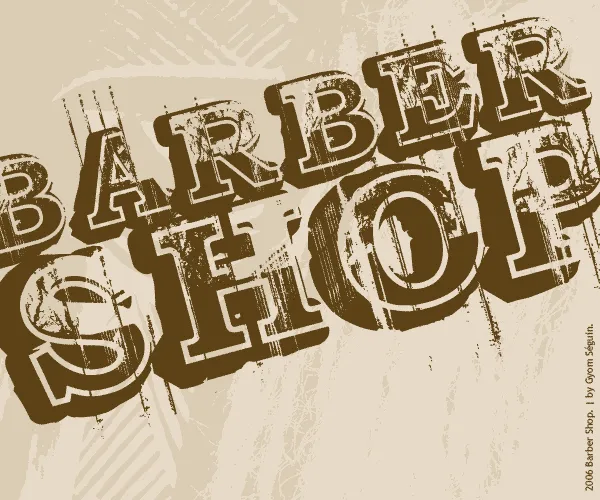 Barber shop author illustration