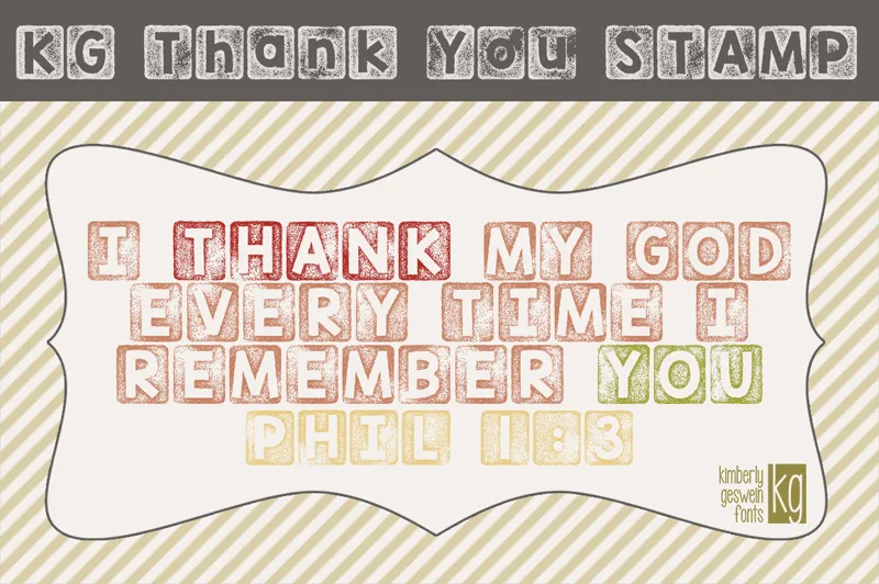 KG Thank You Stamp author illustration