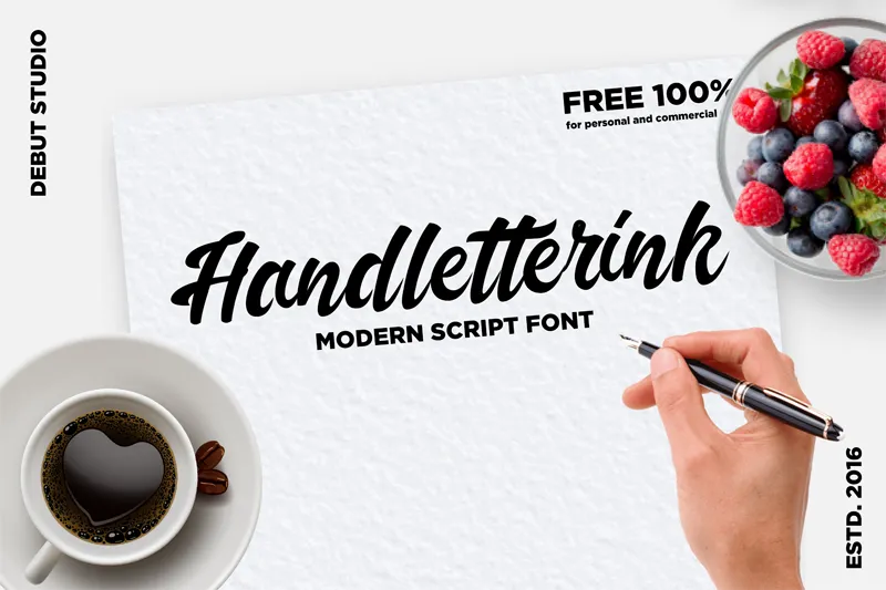 Handletterink author illustration