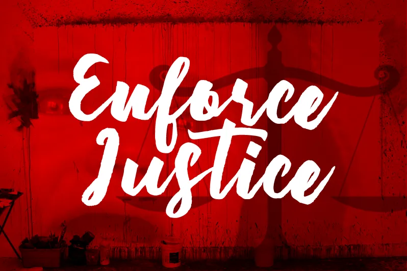 Enforce Justice author illustration