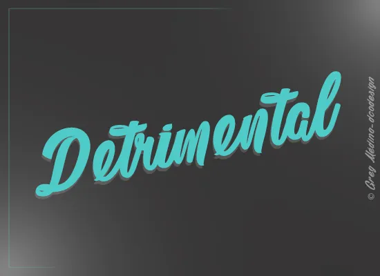 Detrimental author illustration