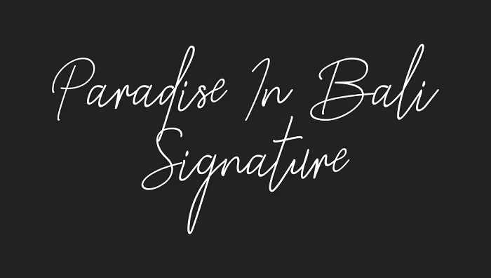 Paradise in Bali Signature author illustration