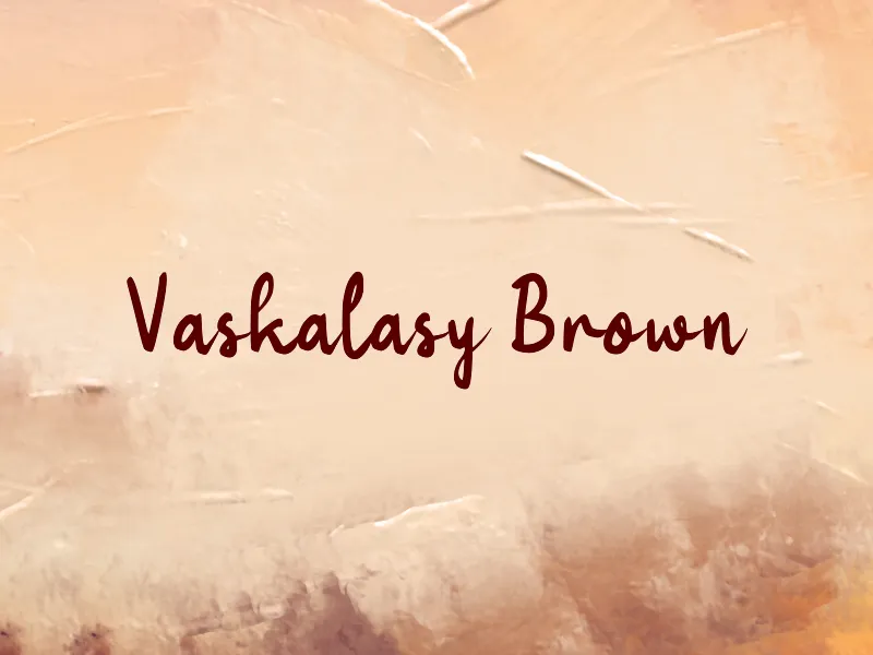 Vaskalasy Brown author illustration