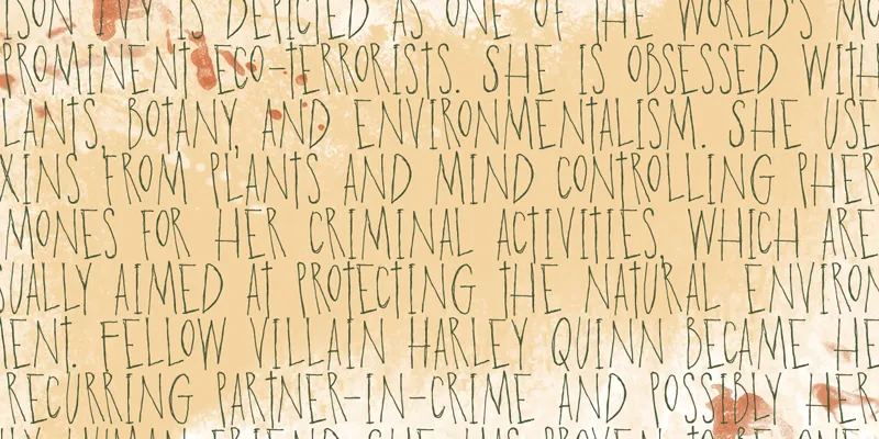 DK Poison Ivy author illustration