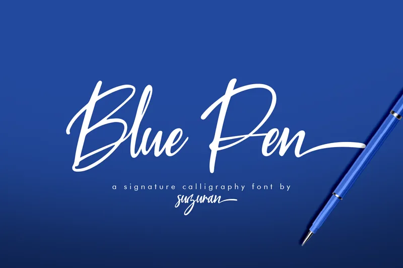 Blue Pen author illustration