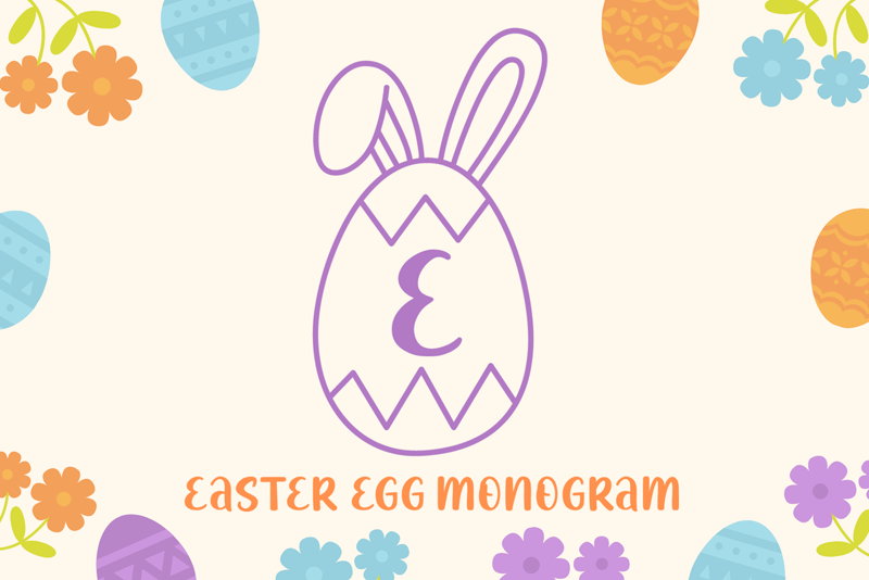 Easter Egg Monogram author illustration