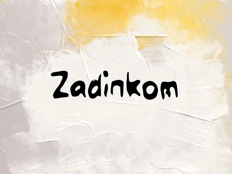 Zadinkom author illustration