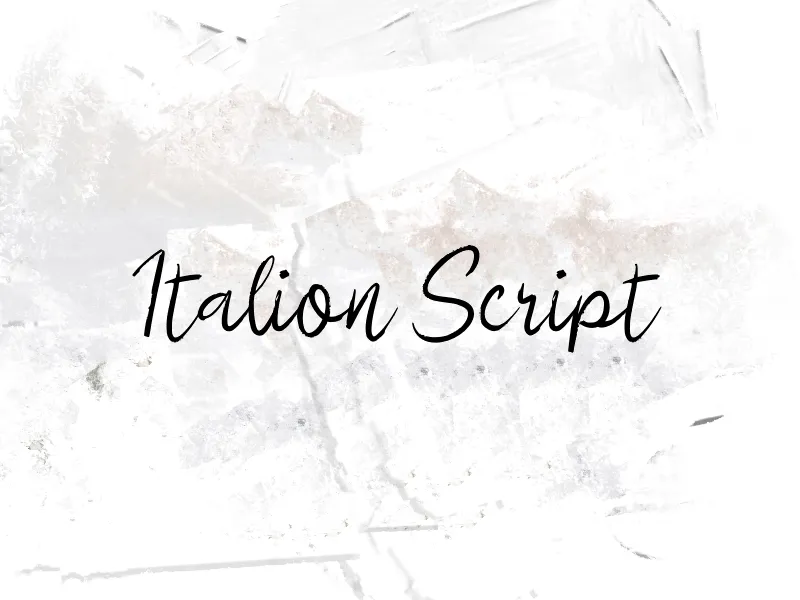 i Italion Script author illustration