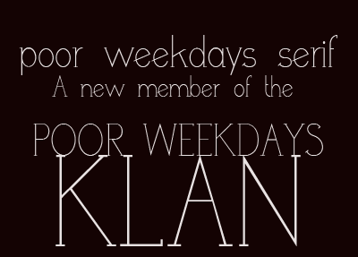 poor weekdays serif author illustration