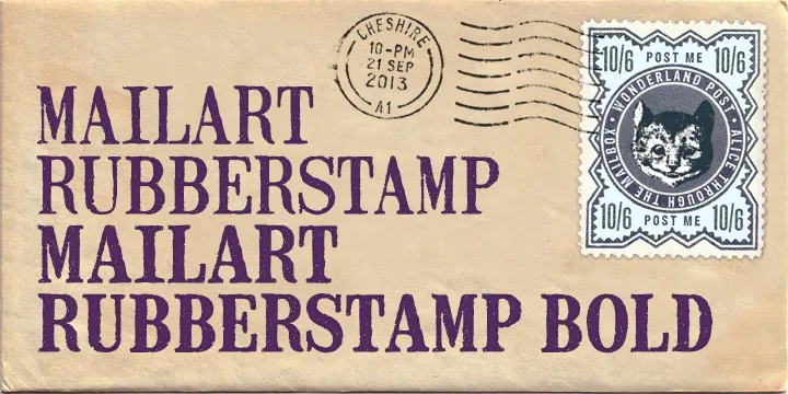 Mailart Rubberstamp author illustration