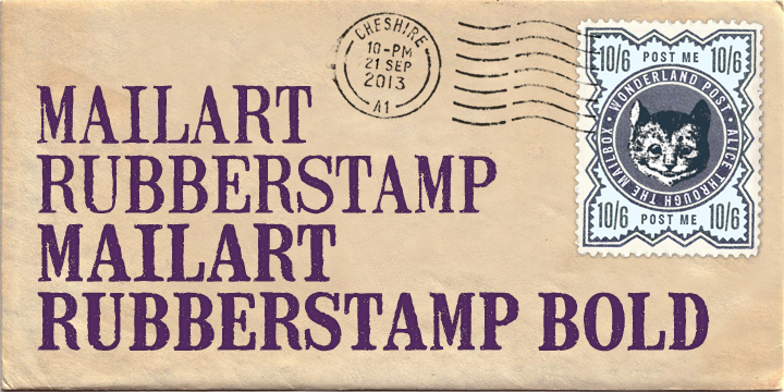 Mailart Rubberstamp author illustration